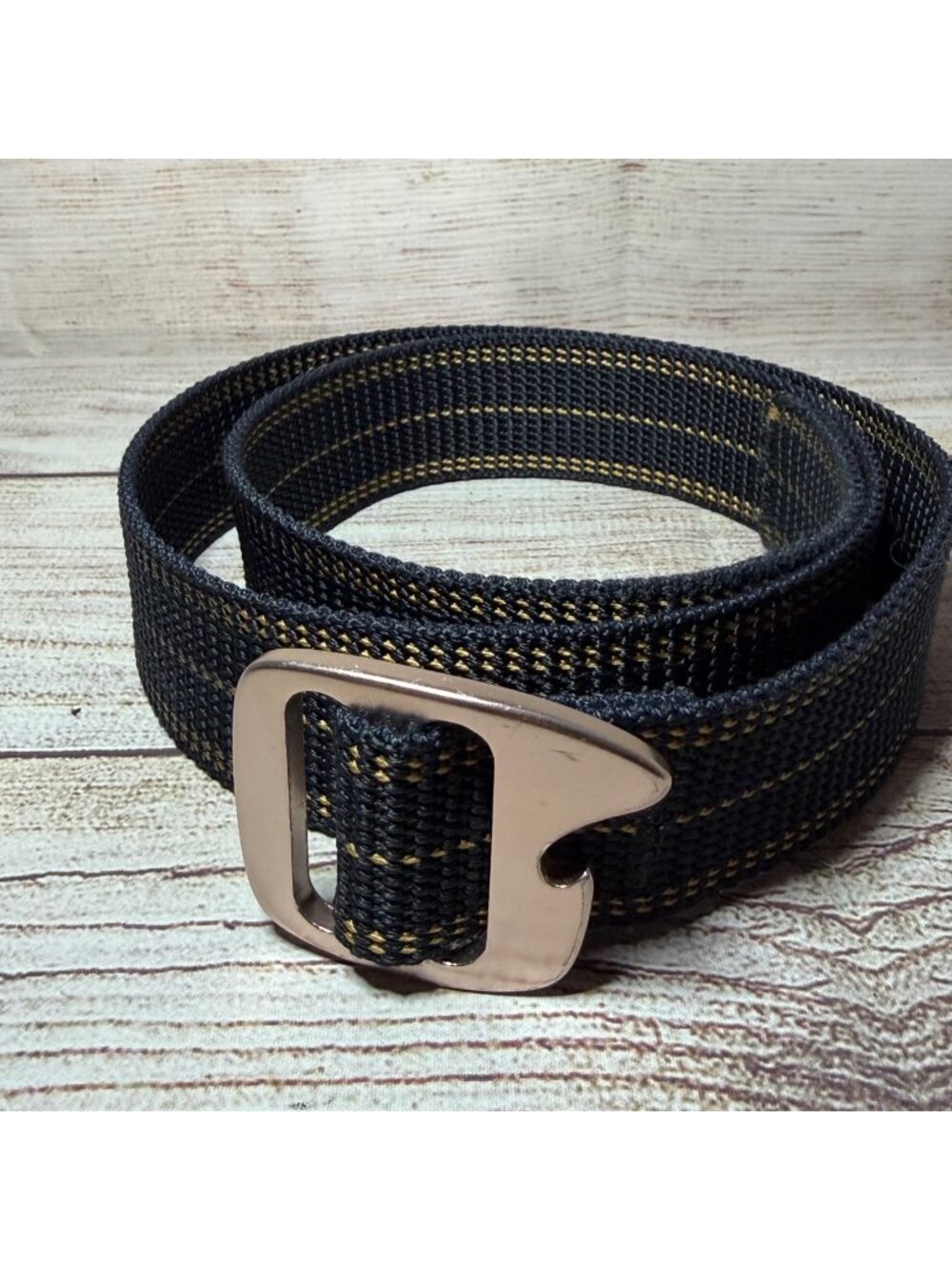 Bison Designs Tap Cap Aluminum Buckle Bottle Opener Belt Blue Large 40" Hike